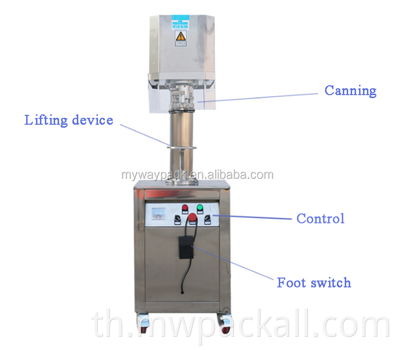 กึ่งอัตโนมัติโต๊ะจีนโต๊ะอาหารสัตว์เลี้ยงไฟฟ้า Tealiquid Tin Glass Tinplate พลาสติกกระป๋องขวดปิดการปิดผนึกเครื่องจักร